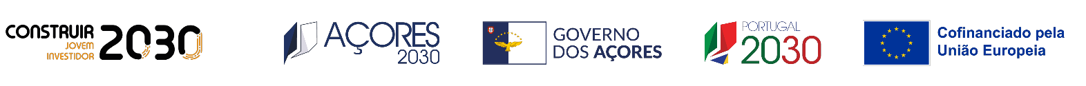 Construir 2030 · Açores 2030 · Governo dos Açores · Portugal 2030 · Cofinanciado pela União Europeia